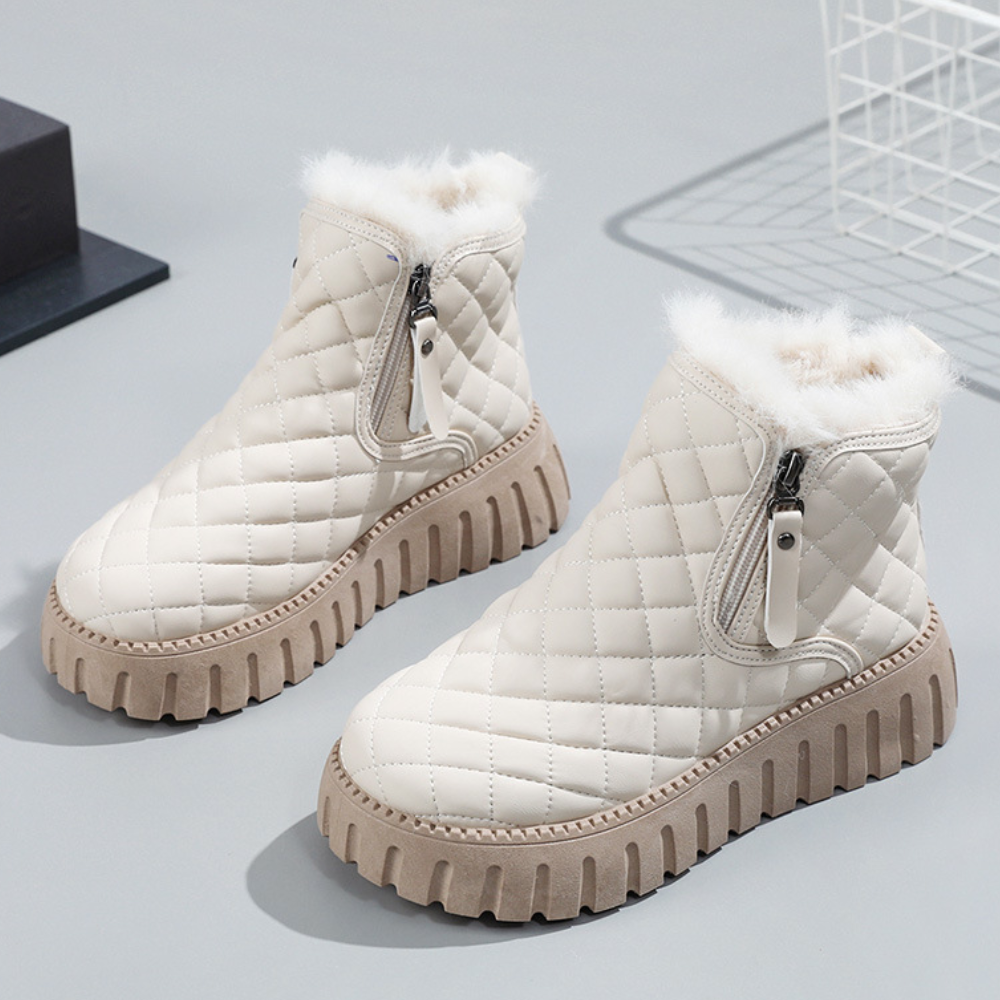 Bottes de Neige Femmes Imperméables et Chauffantes