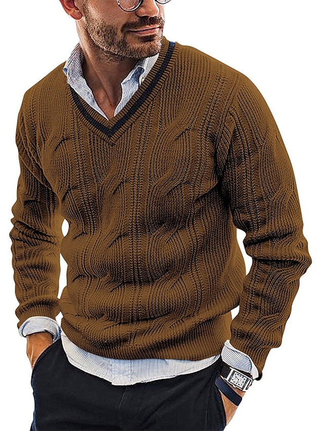 Pull Homme Hiver Épais Manches Longues