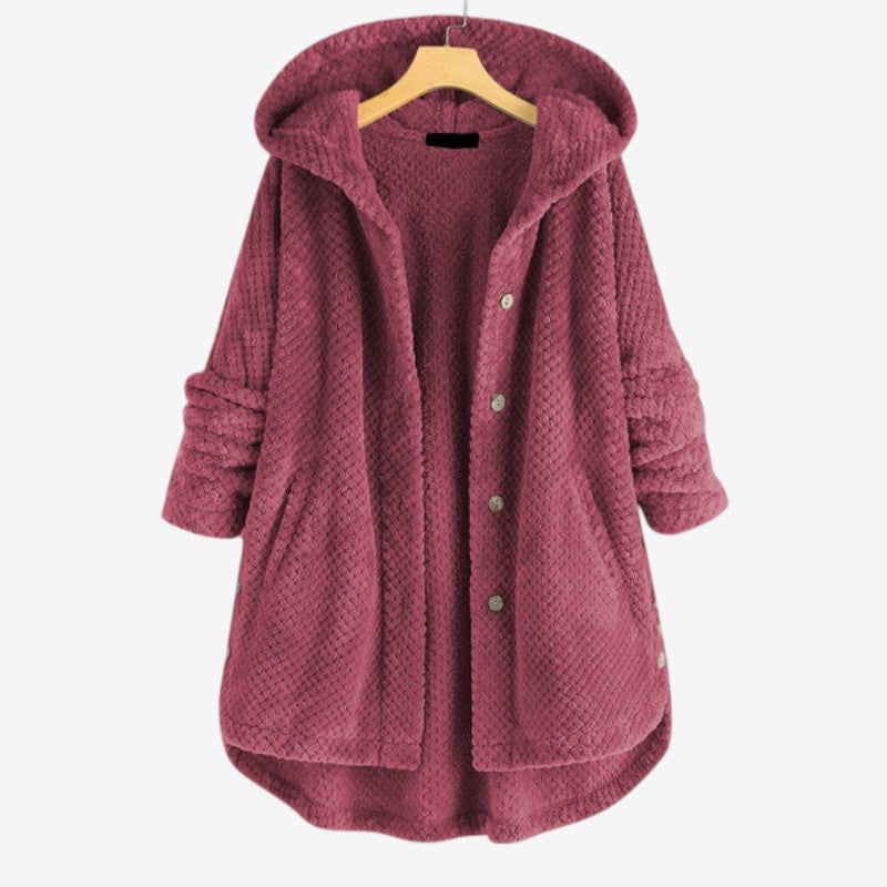 Veste Femme Hiver Chaude avec Capuche et Poches