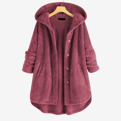 Veste Femme Hiver Chaude avec Capuche et Poches
