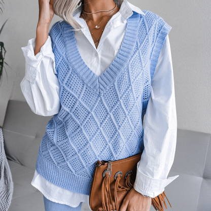 AZRA - Gilet Tricoté Élégant pour Femmes