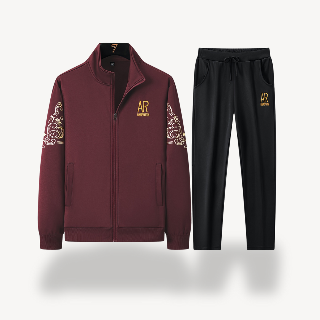 Survêtement Homme Chic Noir et Or pour Fitness et Détente