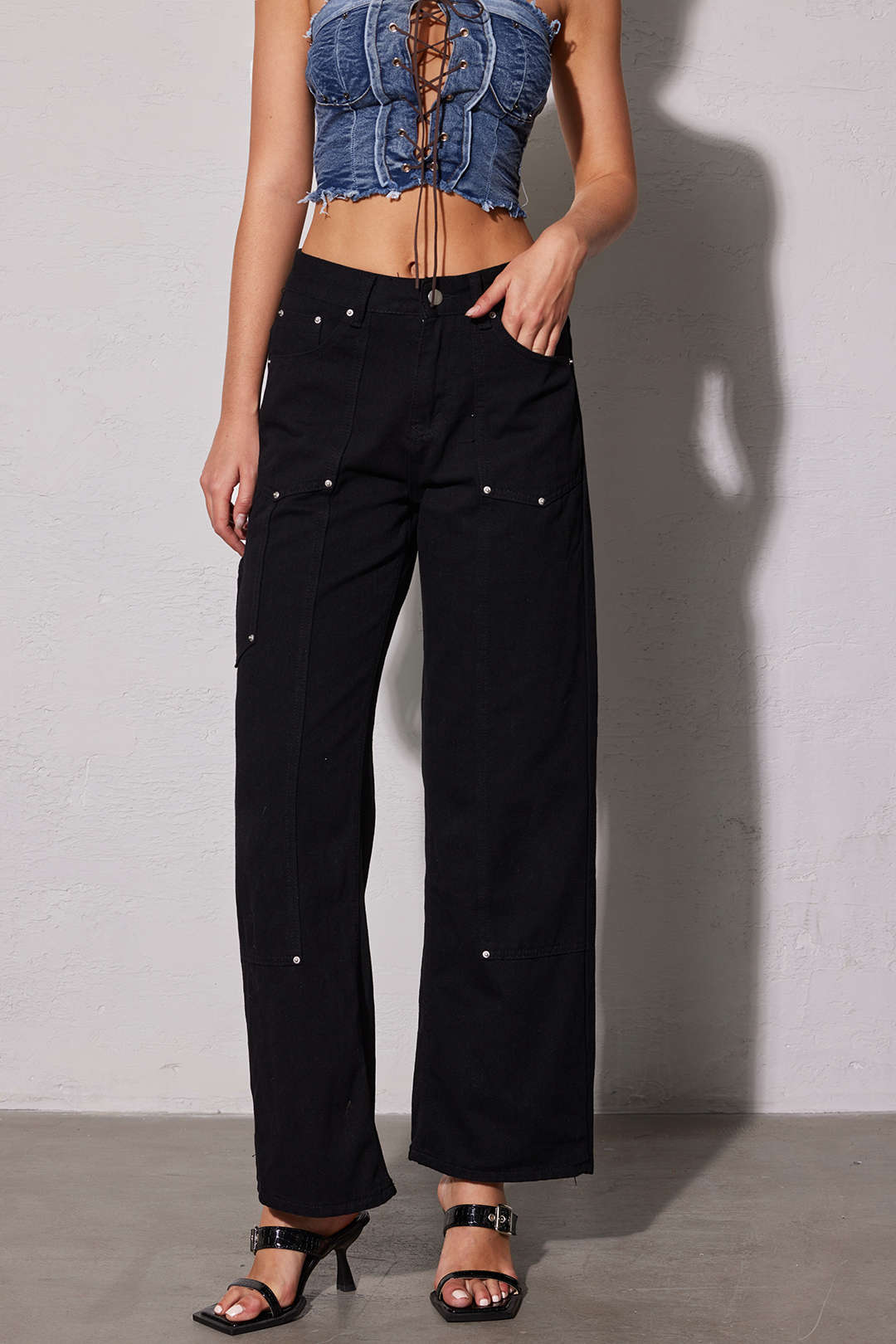 Jean Large Taille Utility Moderne