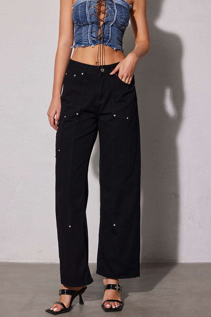 Jean Large Taille Utility Moderne
