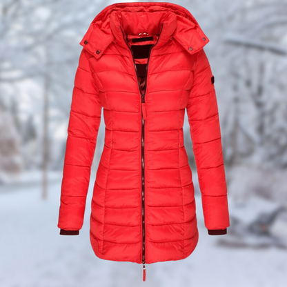 Manteau Femme Mi-Long Élégant avec Boutons pour Hiver