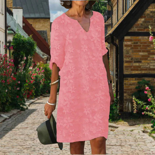 Robe Été Décontractée - Robe Col V pour Femme