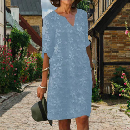 Robe Été Décontractée - Robe Col V pour Femme