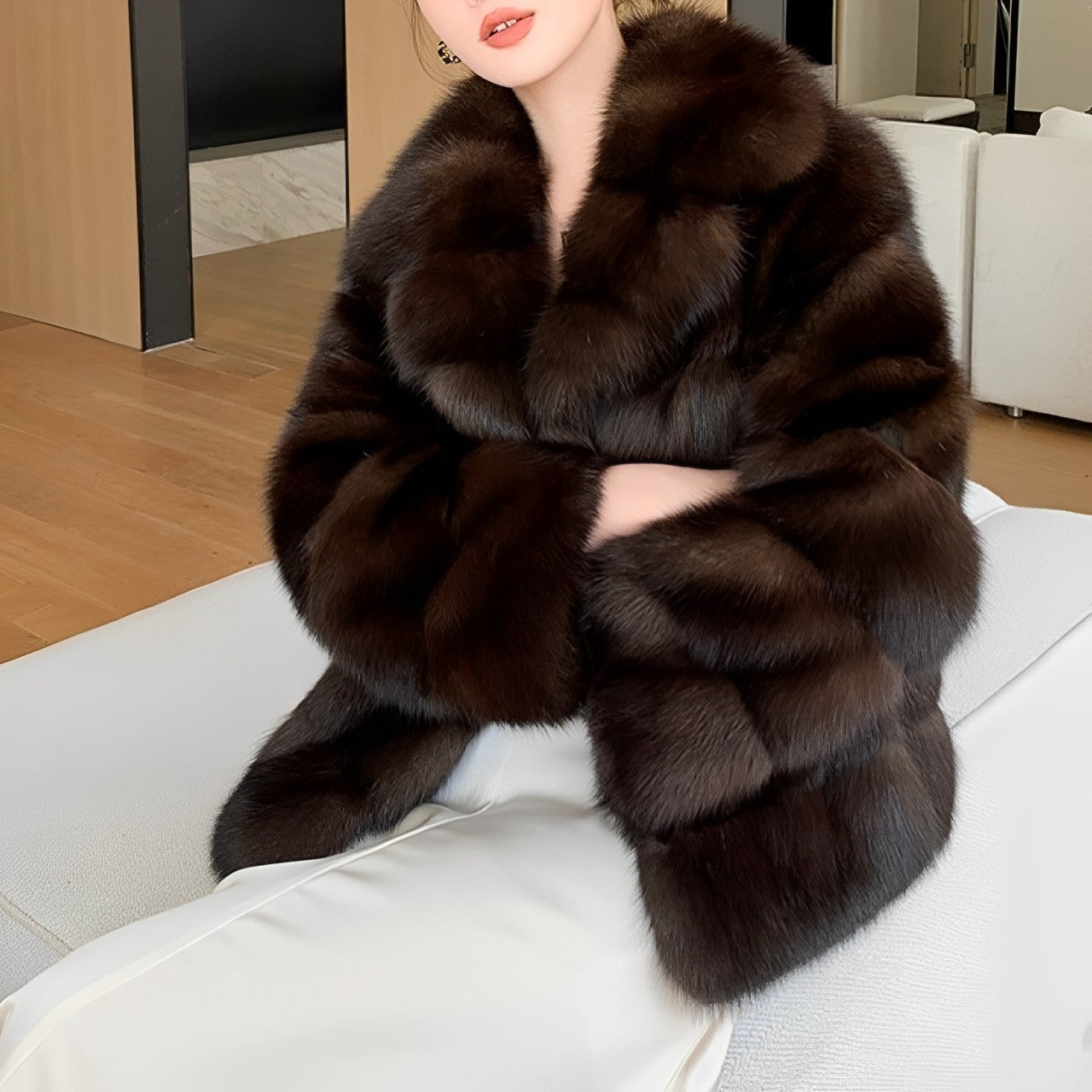 Manteau Femme Élégant Col Montant pour Hiver - PanierRoyale