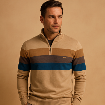Pull Homme Rayé Col V