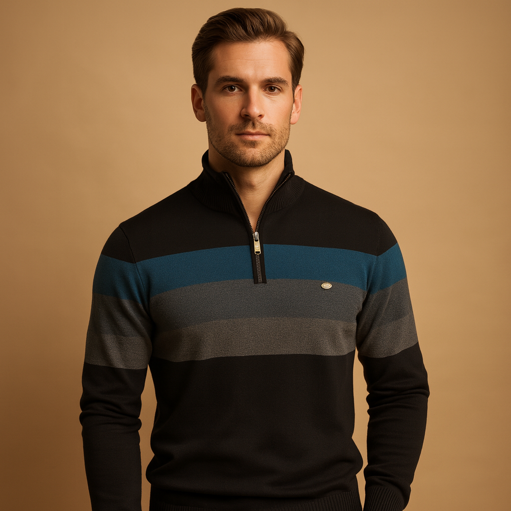 Pull Homme Rayé Col V