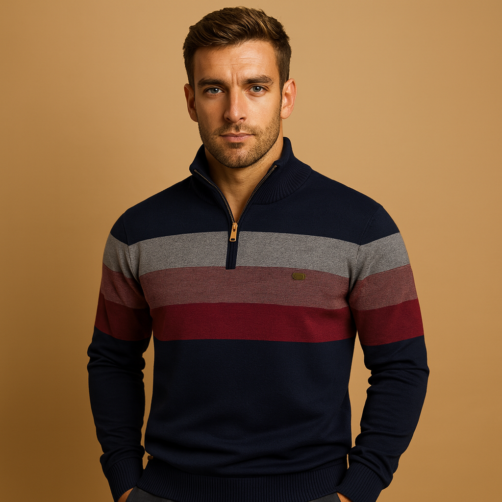 Pull Homme Rayé Col V