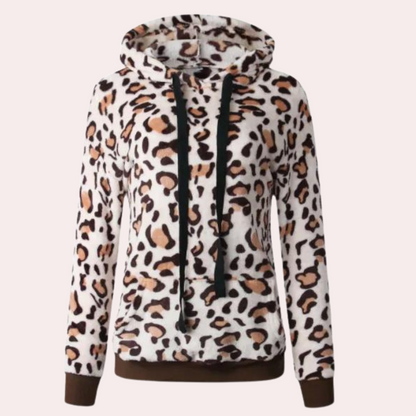 MOANNA - Sweat à Capuche à Imprimé Léopard pour Femme