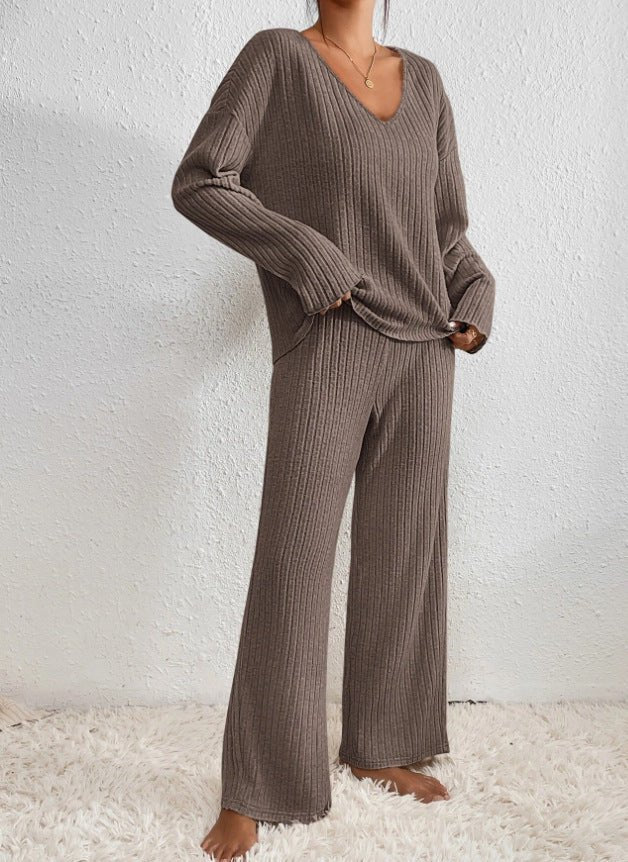 Pyjama Femme Hiver Chaud Manches Longues Col Rond