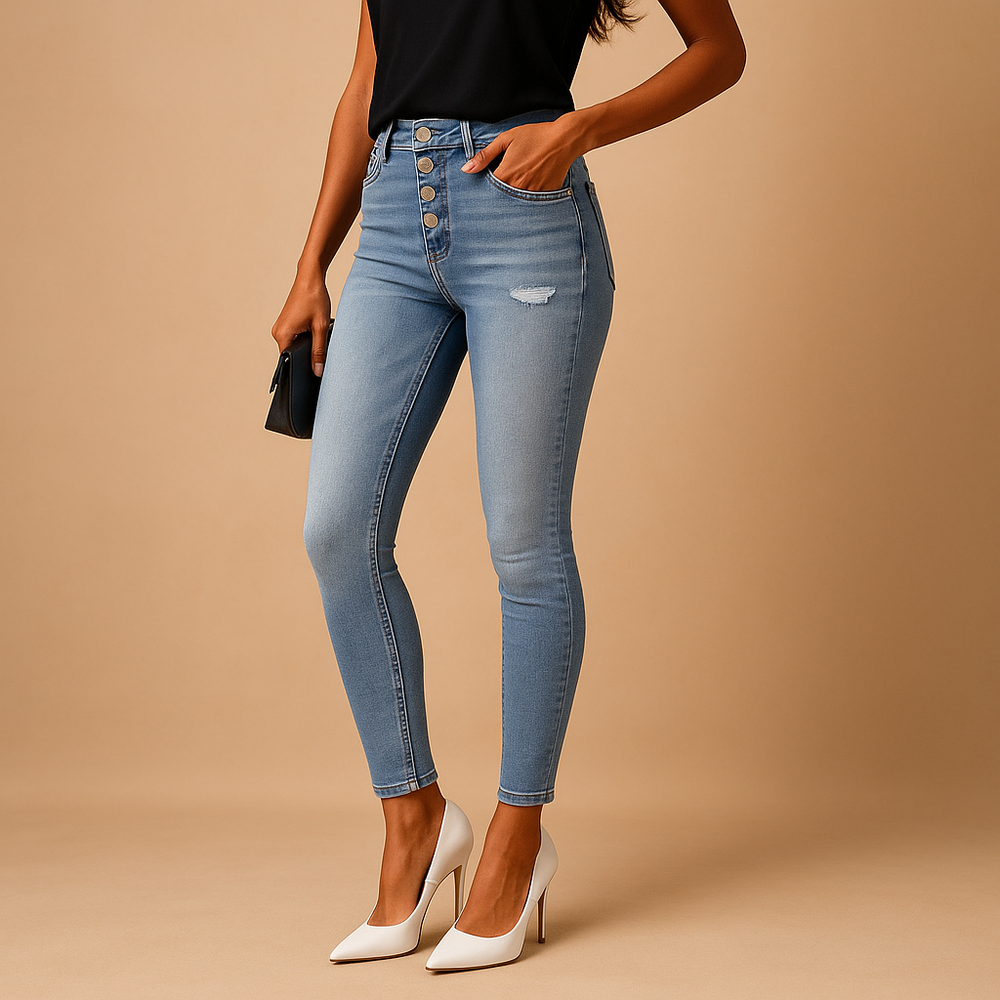 Jean Slim Déchiré Fashion Élégant - PanierRoyale