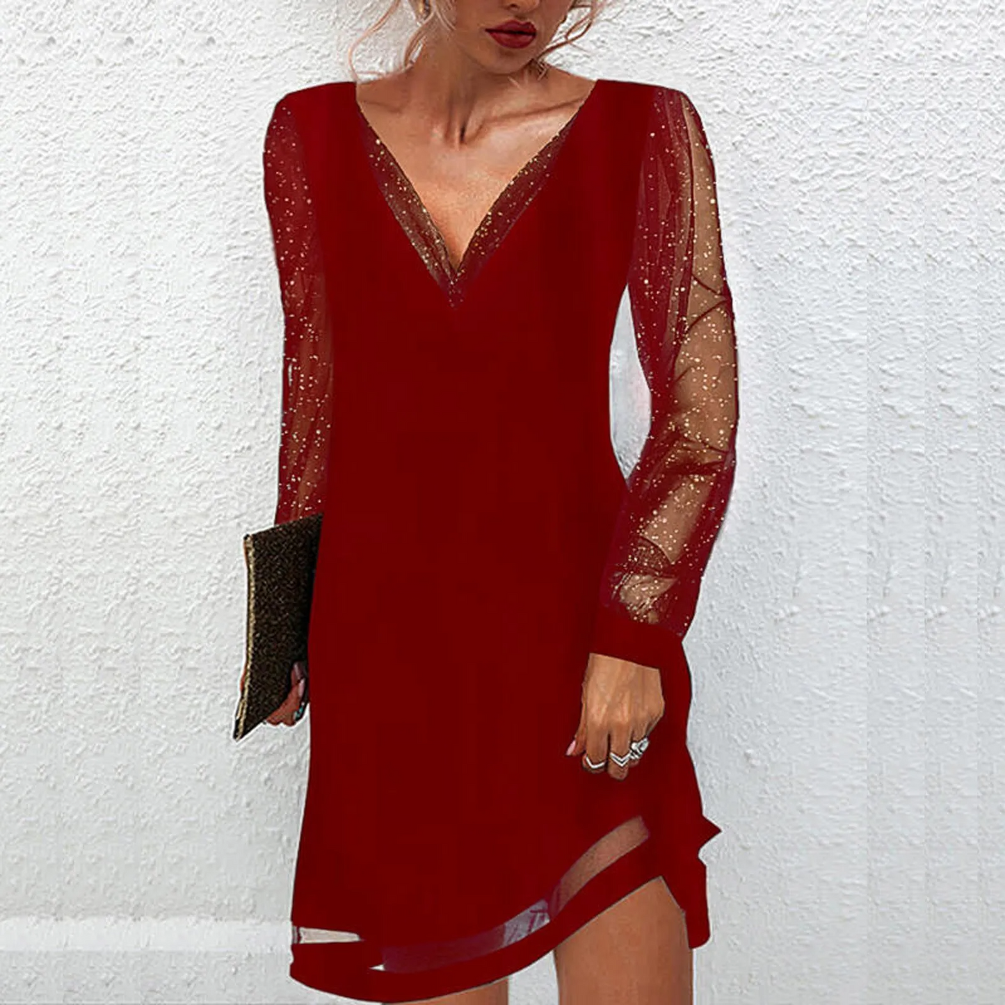 Robe Femme Longue Manches Confortable et Élégante