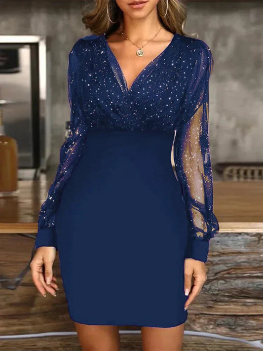 Robe Femme Longue Col en V Élégante pour Soirée - PanierRoyale