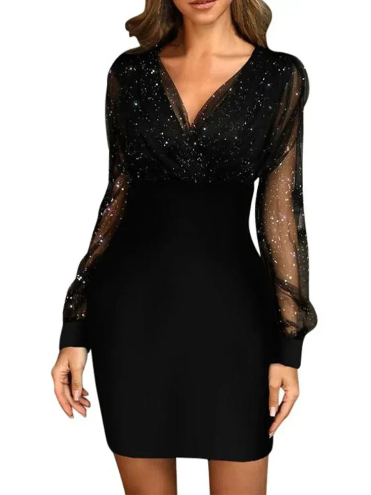 ÉléganceFemme™ – Robe Femme Longue au Col en V Élégante avec Détails Sophistiqués-4