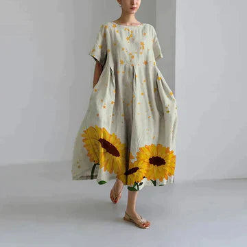 Robe Florale Élégante pour Femme - Confort et Décontraction