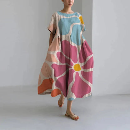Robe Florale Élégante pour Femme - Confort et Décontraction - PanierRoyale