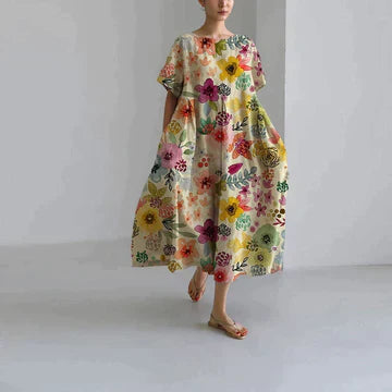 Robe Florale Élégante pour Femme - Confort et Décontraction