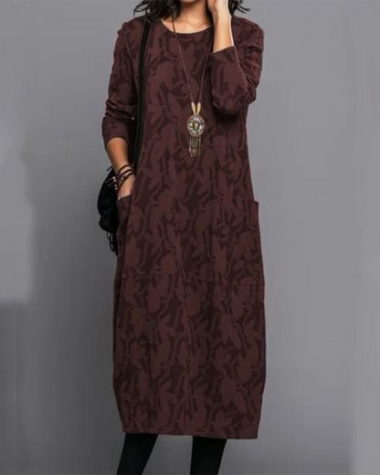 Robe Femme Hiver Laine Mélange Douce et Chaud