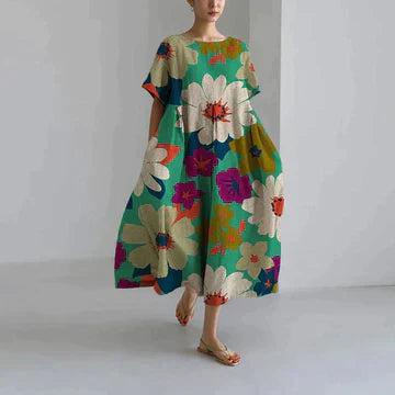 Robe Florale Élégante pour Femme - Confort et Décontraction