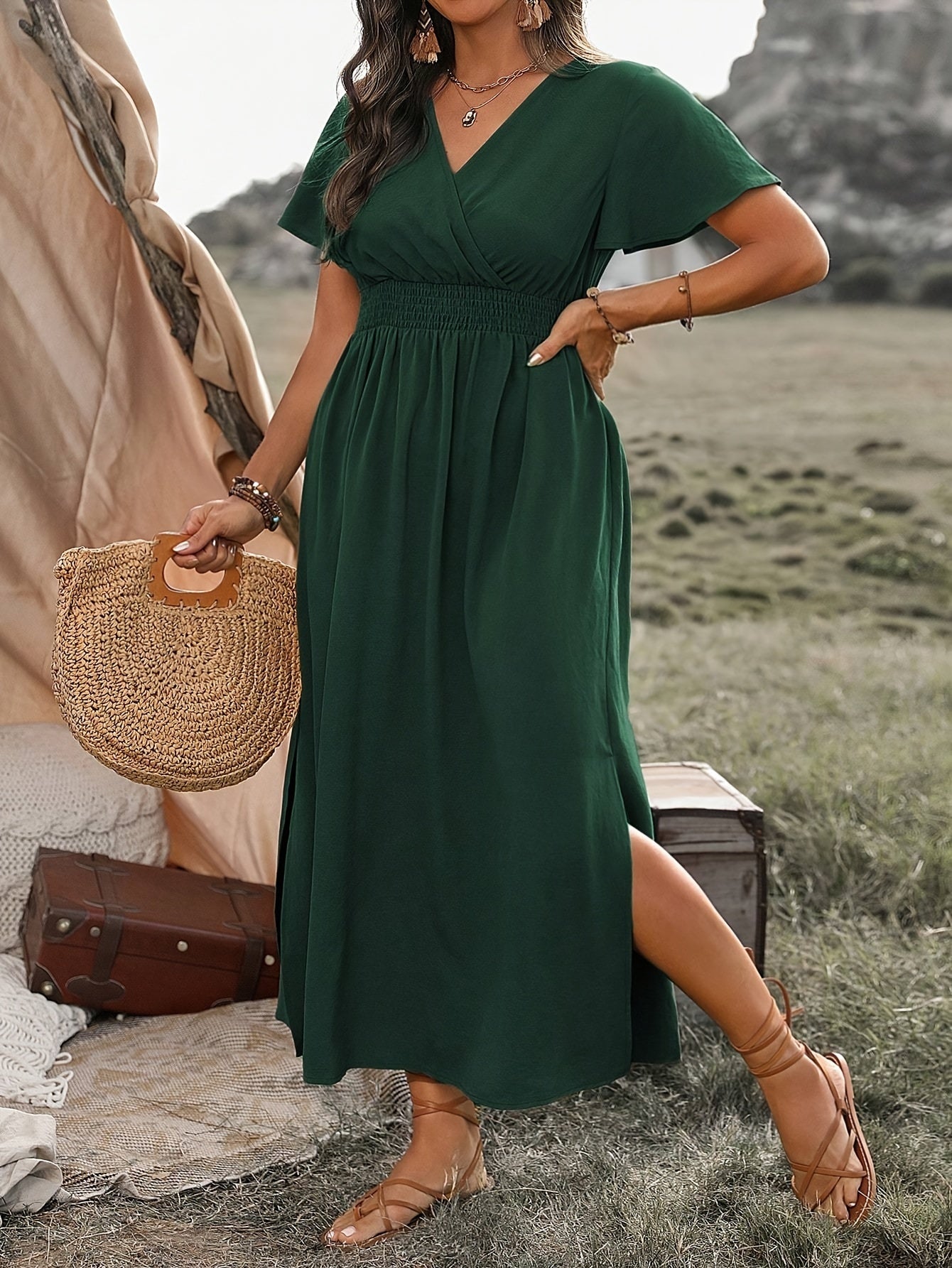 Robe Été Femme Longue en Dentelle Chic et Légère