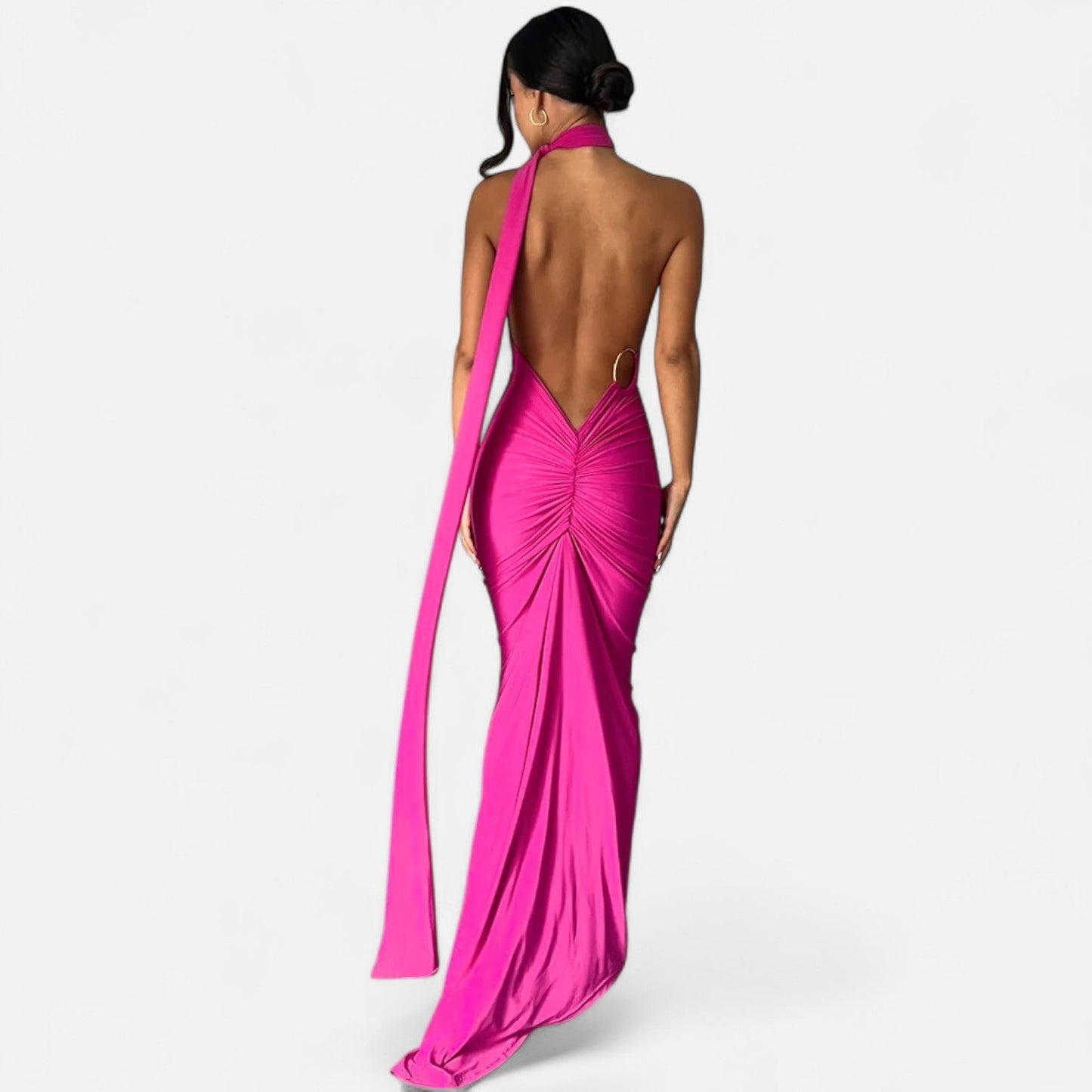 Robe femme maxi épaule dénudée tendance été