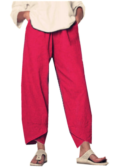 Pantalon femme orange clair, confort et décontracté pour femme