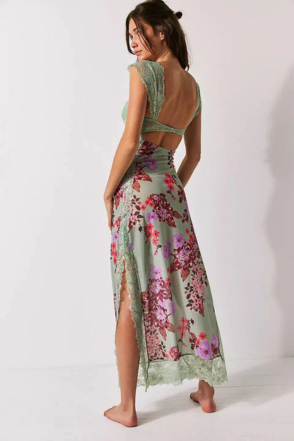 Robe Été en Dentelle Féminine - Tissu Doux et Élégant