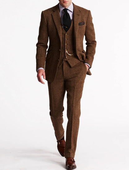 Costume Homme 3 Pièces Noir Classique Taille Personnalisée - PanierRoyale