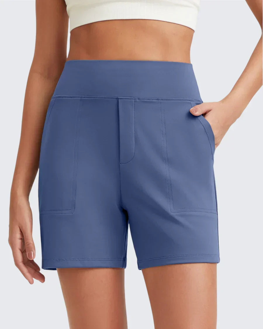 Short Femme Taille Haute Poches Profondes Pratiques