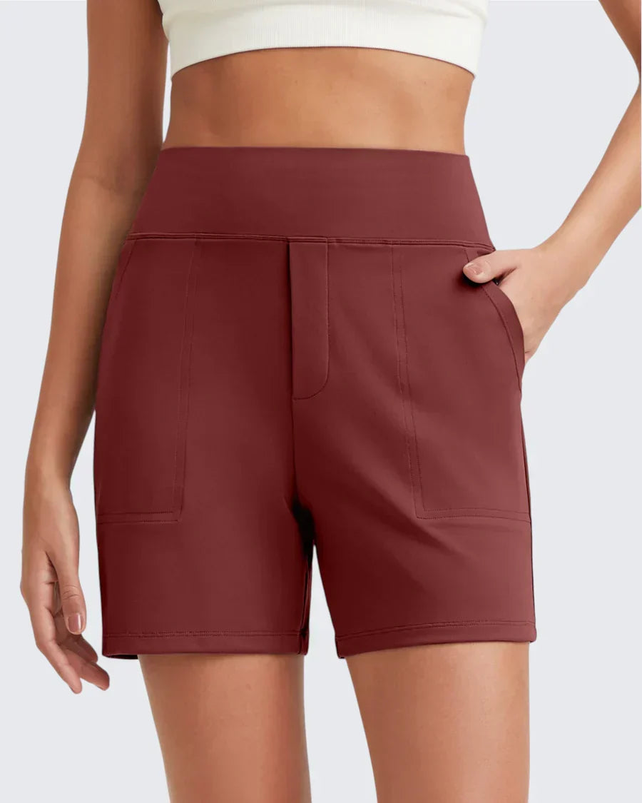 Short Femme Taille Haute Poches Profondes Pratiques