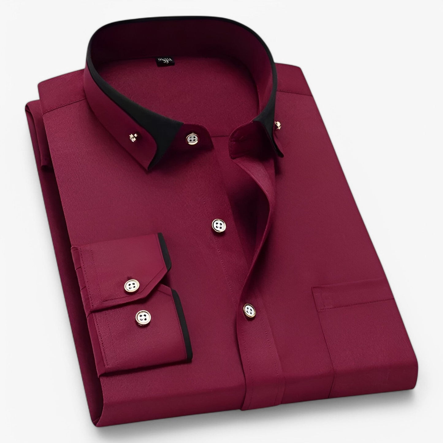 Chemise Homme à Col Contraste Décontractée et Confortable
