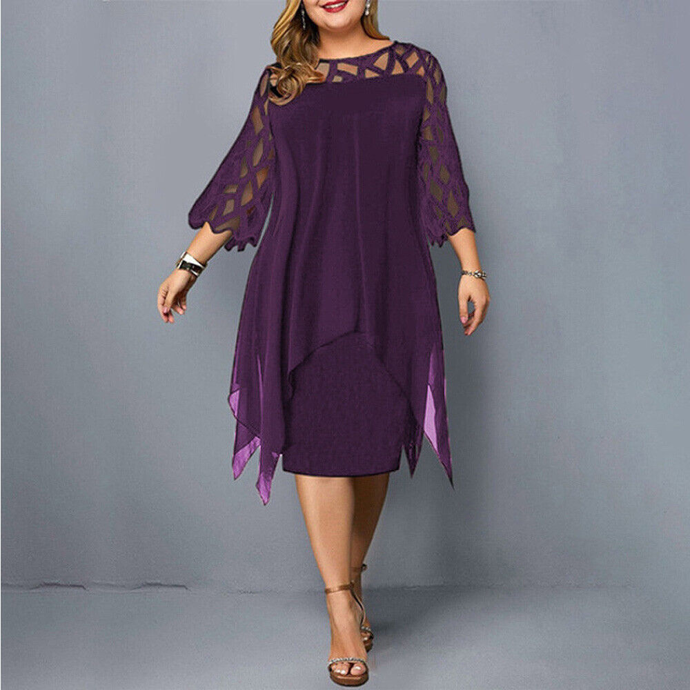 Robe imprimée fleurs élégante taille plus