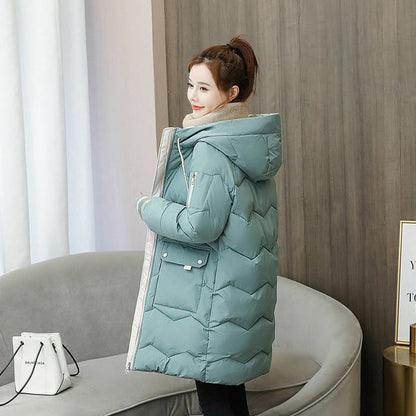 Manteau Hiver Femme Capuchon Doublé et Élégant