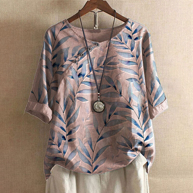 Blouse Femme à Manches Longues Décontractée Floral ➡️ Blouse Féminine à Fleurs avec Manches Longues
