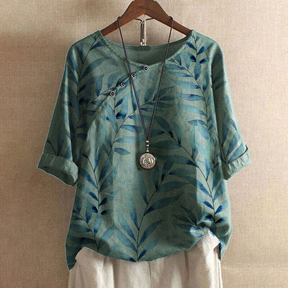 Blouse Femme à Manches Longues Décontractée Floral ➡️ Blouse Féminine à Fleurs avec Manches Longues