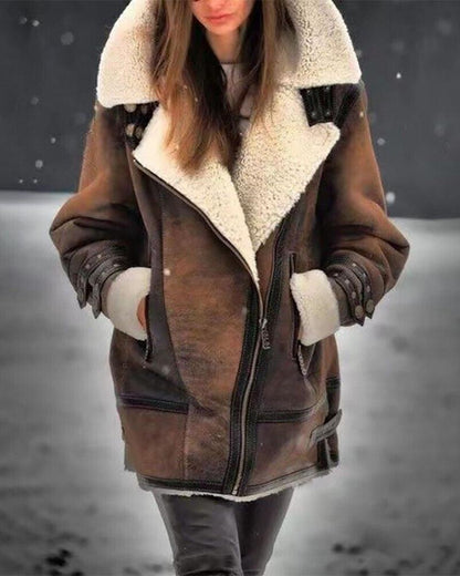 Veste Hiver Éclair Col Montant Chaude et Confortable