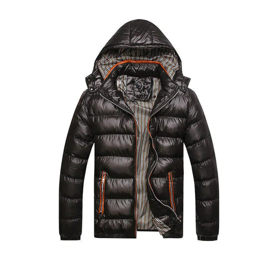 Sweat à Capuche Homme Sport Zippé Noir - PanierRoyale