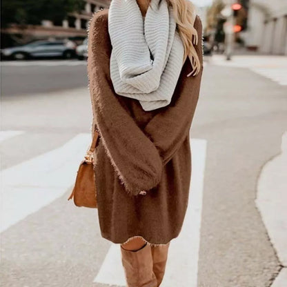 Robe Femme Hiver Chic à Manches Longues