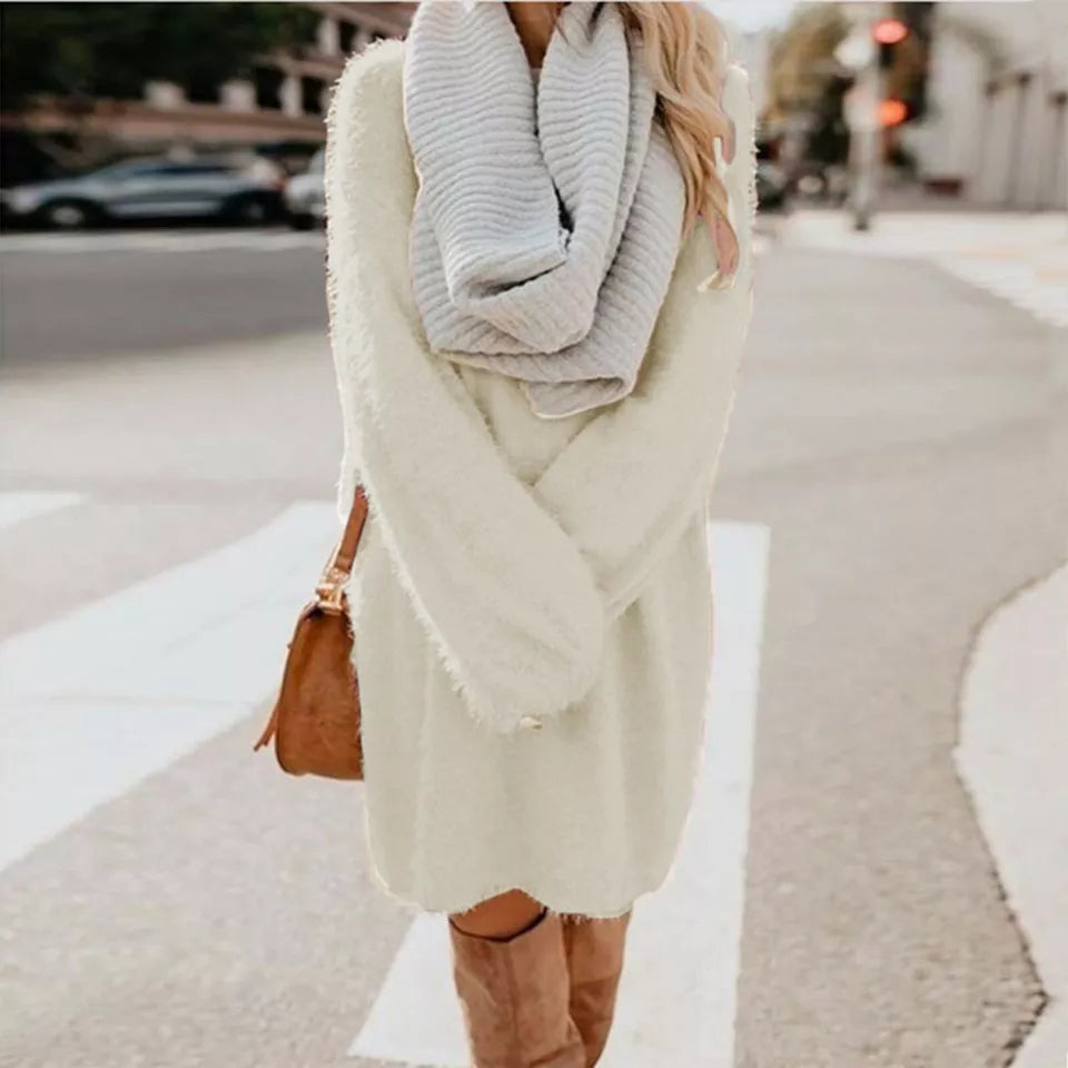 Robe Femme Hiver Chic à Manches Longues