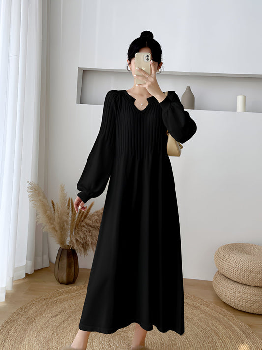 Robe Longue Femme Élégante à Manches Longues - PanierRoyale