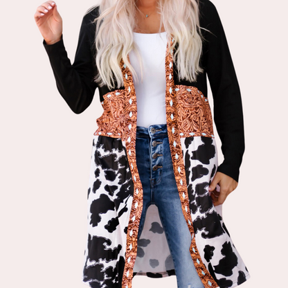 HILDEGARDE - Cardigan à Motif Western pour Femmes