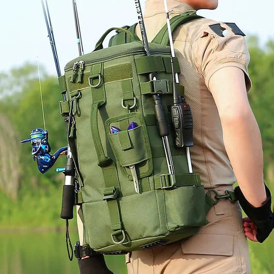 Sac de pêche imperméable avec porte-cannes robuste - luxestyle