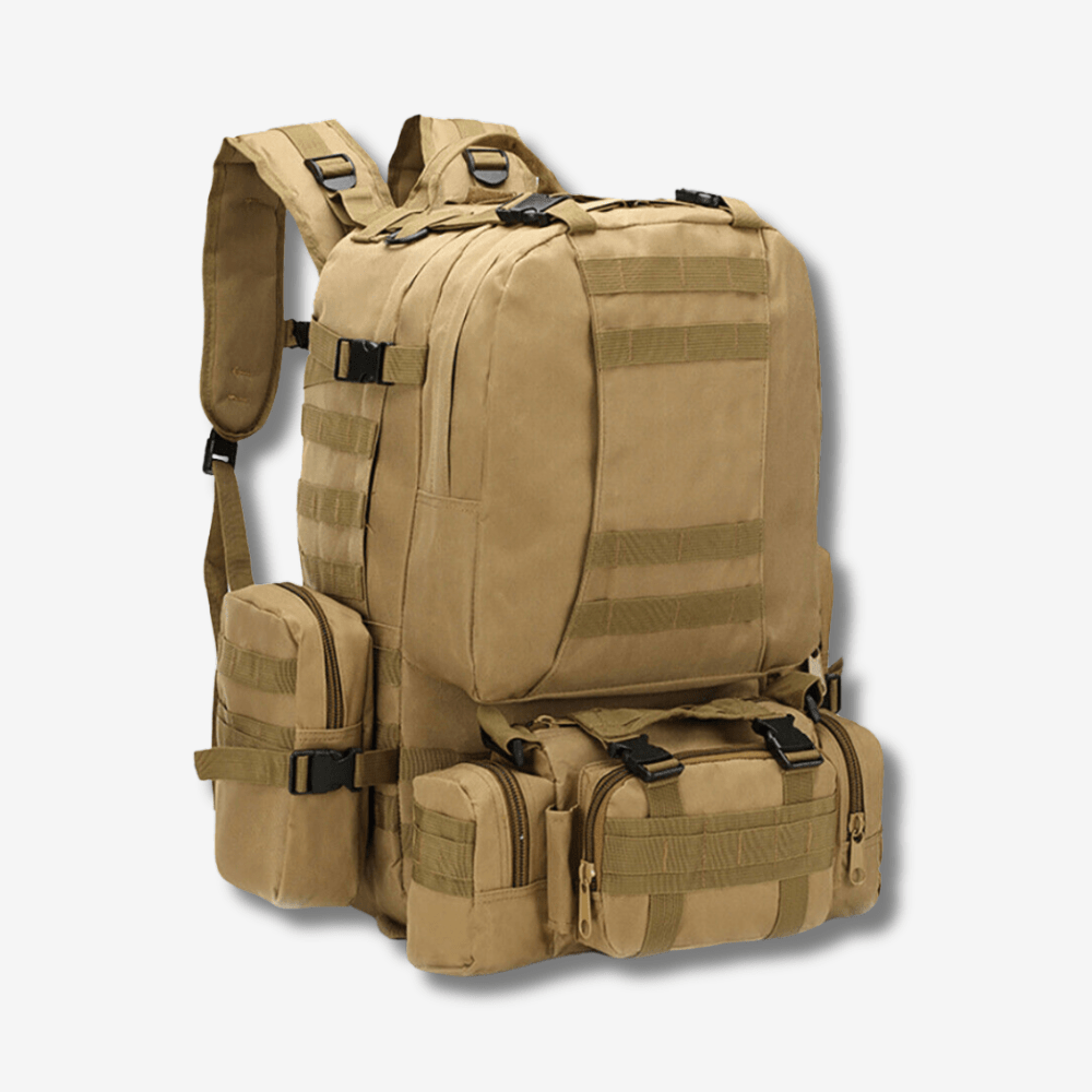 Sac à dos militaire 50L étanche avec poches modulaires - luxestyle