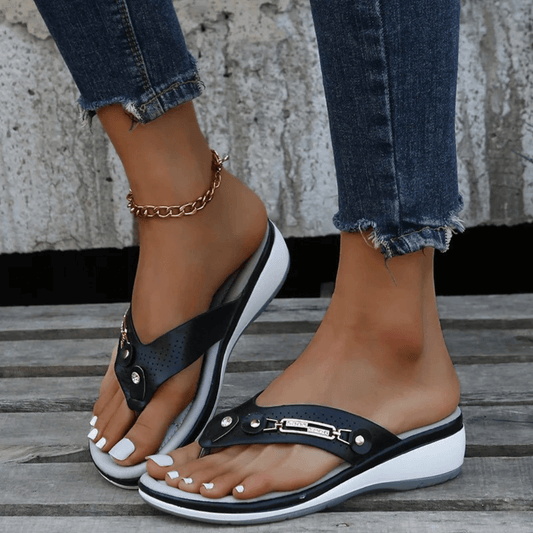 Sandales Femmes Été Chic en Strass Doré - PanierRoyale
