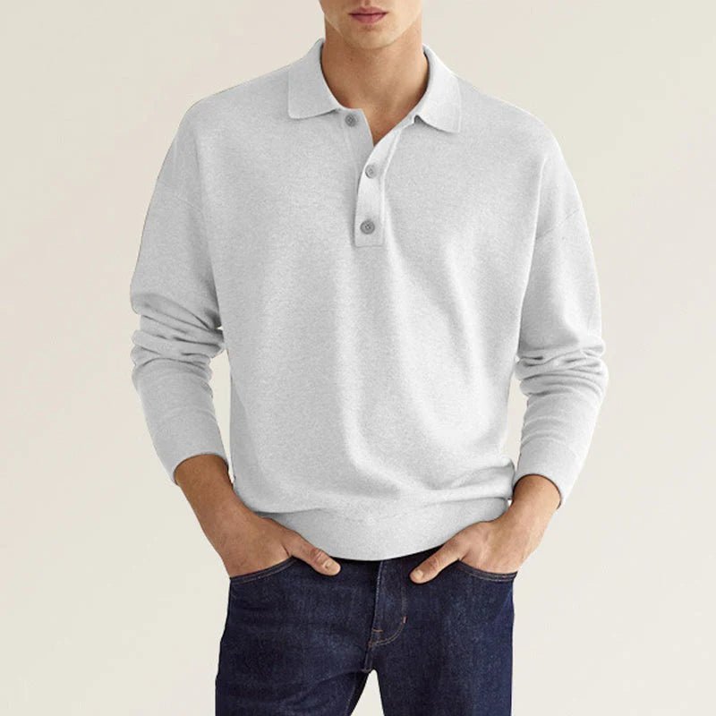 Polo Homme Manches Longues Classique et Confortable