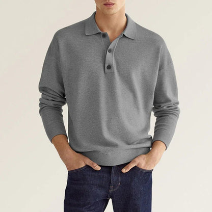 Polo Homme Manches Longues Classique et Confortable
