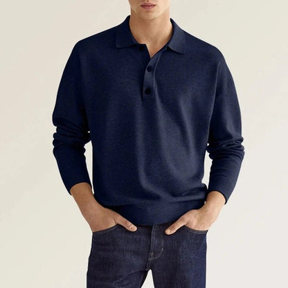 Polo Homme Manches Longues Classique et Confortable